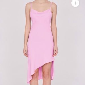 Pink slip dress
